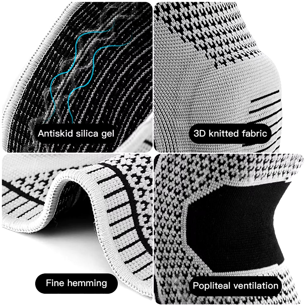 1/2 PC Knee Pads Strap Patella Medial Support Meniscus Silicone Compression Protection Sport Knee Braces Basketball Running Prot